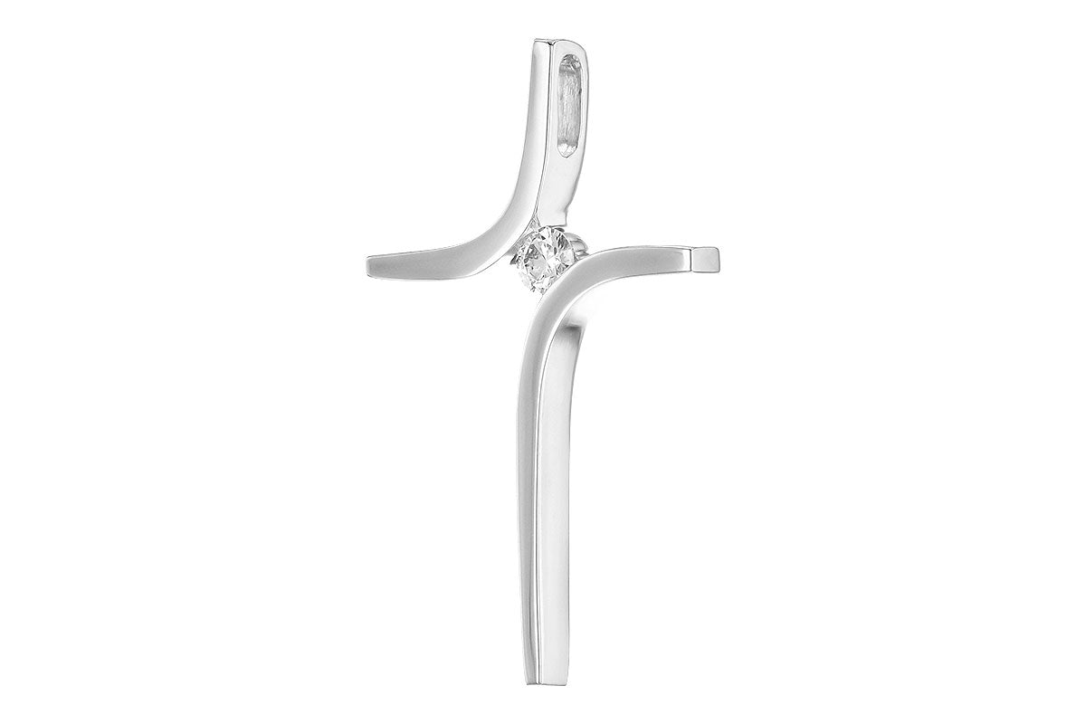 Allison Kaufman Diamond Pendant in 14K White Gold, 0.03 ctw (P6257), alternate view