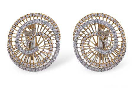 Allison Kaufman Diamond Earrings in 14K Yellow & White Gold, 1.04 ctw
