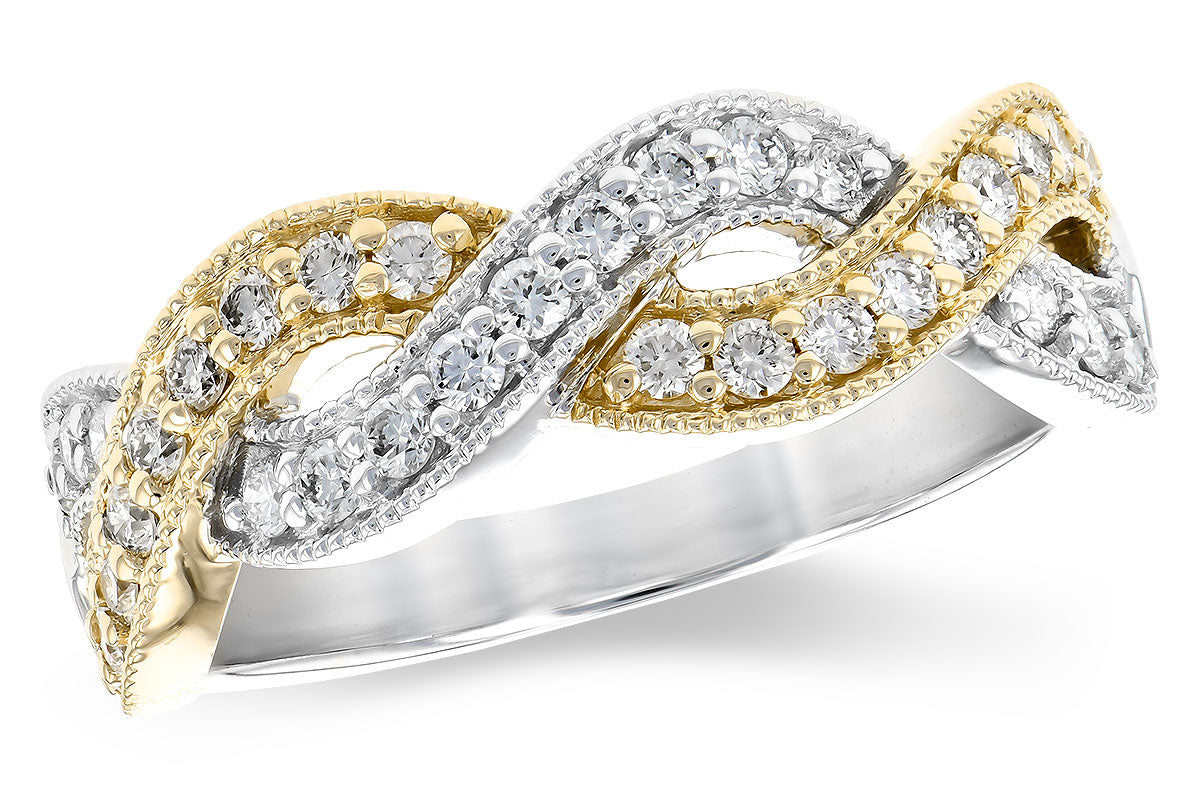 Allison Kaufman Diamond Wedding Band in 14K Yellow & White Gold, 0.50 ctw (WR837-50)