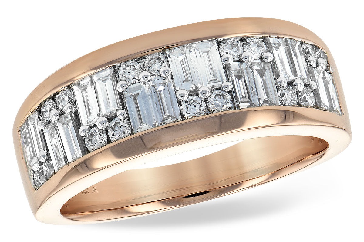 Allison Kaufman Baguette Diamond Wedding Band in 14K Rose Gold, 1.00 ctw