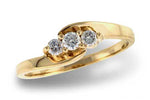 Allison Kaufman Diamond Ring in 14K Yellow Gold, 0.19 ctw