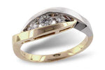 Allison Kaufman Diamond Ring in 14K Yellow & White Gold, 0.23 ctw