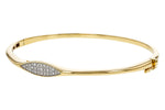 Allison Kaufman Diamond Bangle Bracelet in 14K Yellow Gold, 0.25 ctw, alternate view