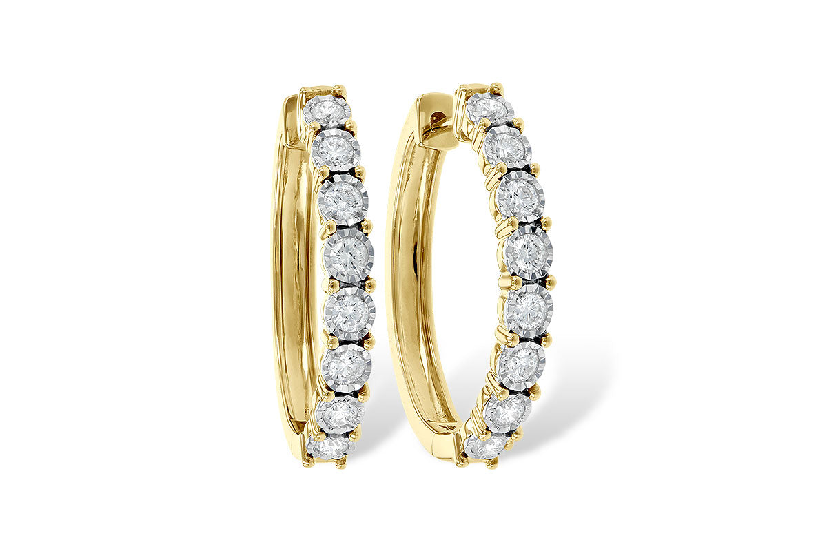 Allison Kaufman Diamond Earrings in 14K Yellow Gold, 1.00 ctw (ER809-1)