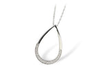 Allison Kaufman Diamond Necklace in 14K White Gold, 0.15 ctw (N7715)