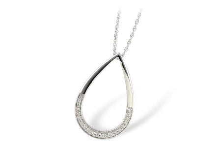Allison Kaufman Diamond Necklace in 14K White Gold, 0.15 ctw (N7715)