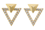 Allison Kaufman Diamond Earrings in 14K Yellow Gold, 0.18 ctw, alternate view
