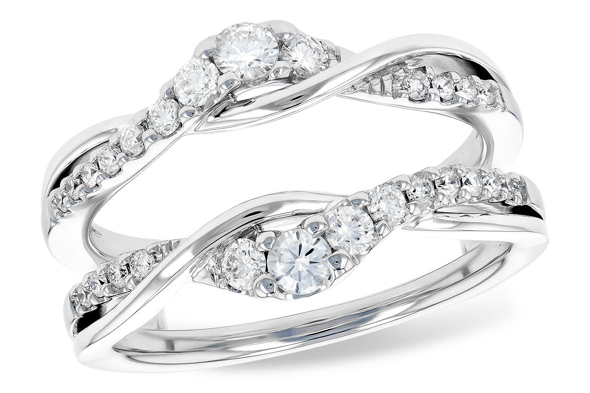 Allison Kaufman Diamond Ring Guard in 14K White Gold, 0.48 ctw (W2418)