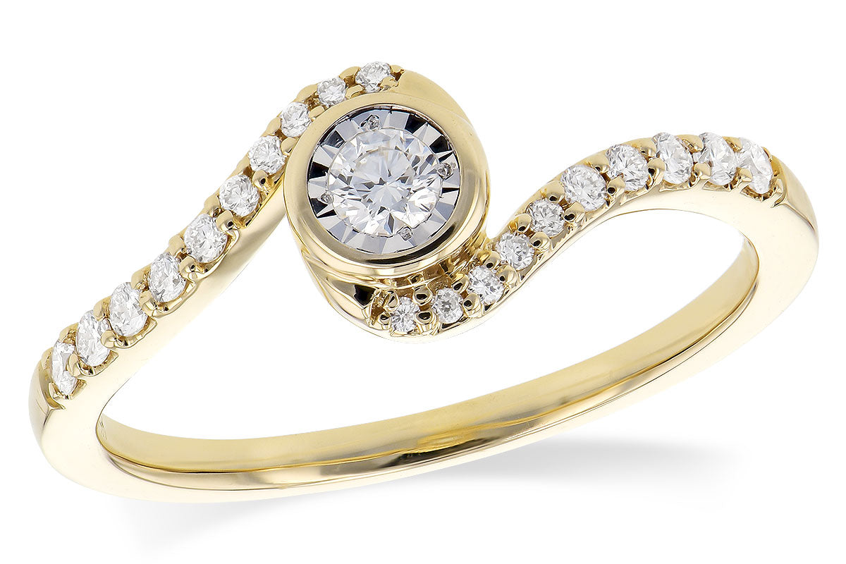 Allison Kaufman Diamond Ring in 14K Yellow Gold, 0.24 ctw (D5855)