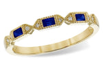Allison Kaufman Sapphire & Diamond Wedding Band in 14K Yellow Gold, 0.15 ctw