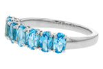 Allison Kaufman Blue Topaz Ring in 14K White Gold, 1.72 ctw, alternate view