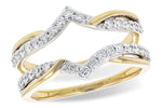 Allison Kaufman Diamond Ring Guard in 14K Yellow & White Gold, 0.50 ctw
