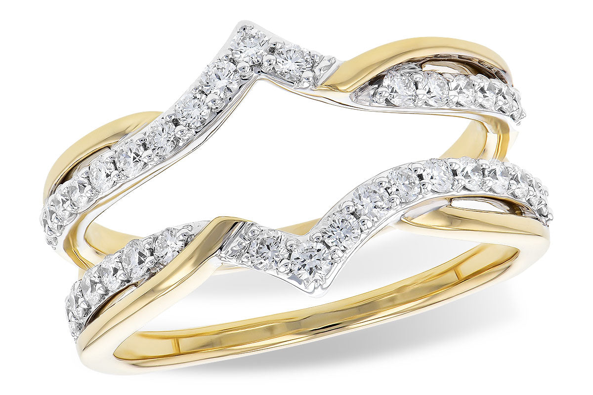 Allison Kaufman Diamond Ring Guard in 14K Yellow & White Gold, 0.50 ctw