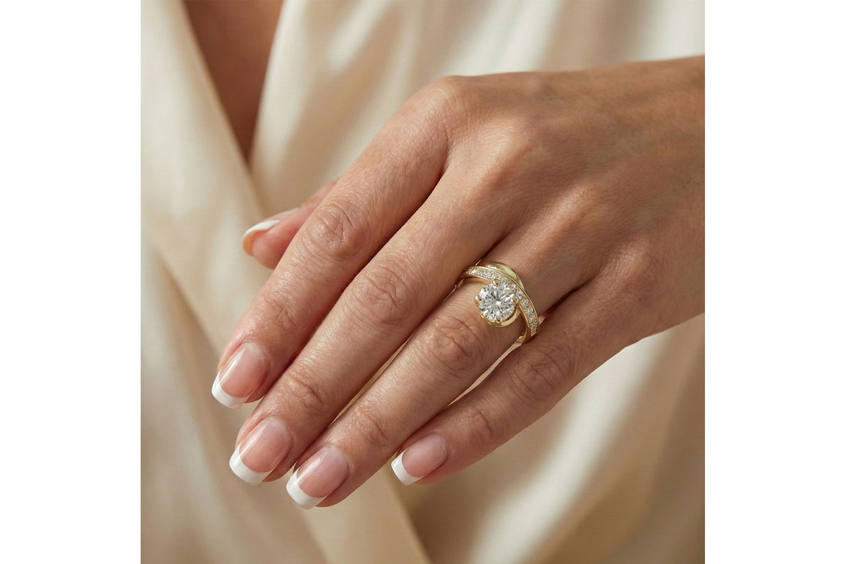 Allison Kaufman Diamond Engagement Ring Semi-Mount in 14K Yellow Gold, 0.50 ctw (L7925), alternate view
