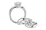 Allison Kaufman Diamond Engagement Ring Semi-Mount in 14K White Gold, 0.04 ctw (L7920), alternate view