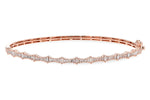 Allison Kaufman Diamond Bangle Bracelet in 14K Rose Gold, 0.60 ctw