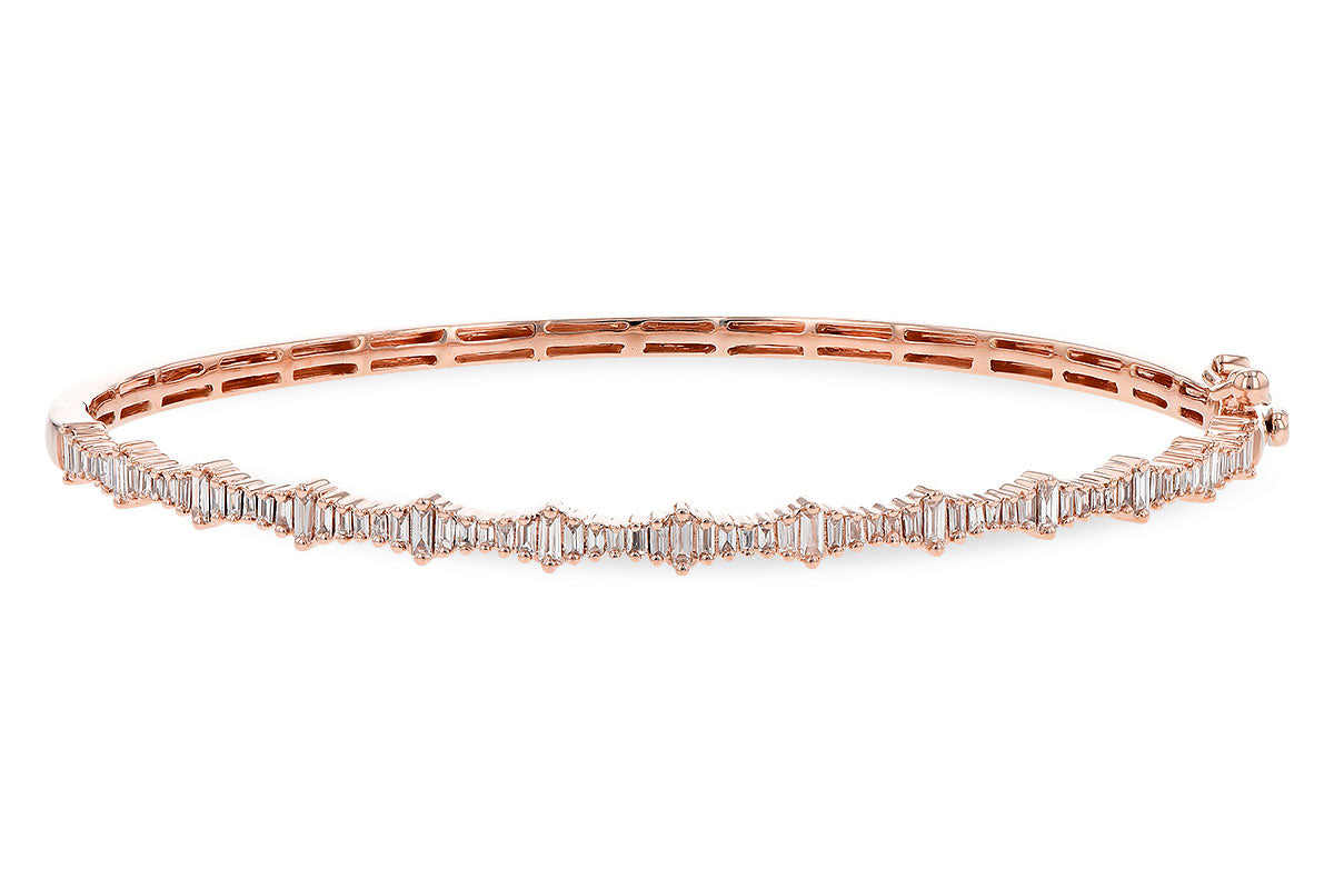 Allison Kaufman Diamond Bangle Bracelet in 14K Rose Gold, 0.60 ctw