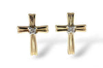 Allison Kaufman Diamond Earrings in 14K Yellow Gold, 0.03 ctw (E1272)
