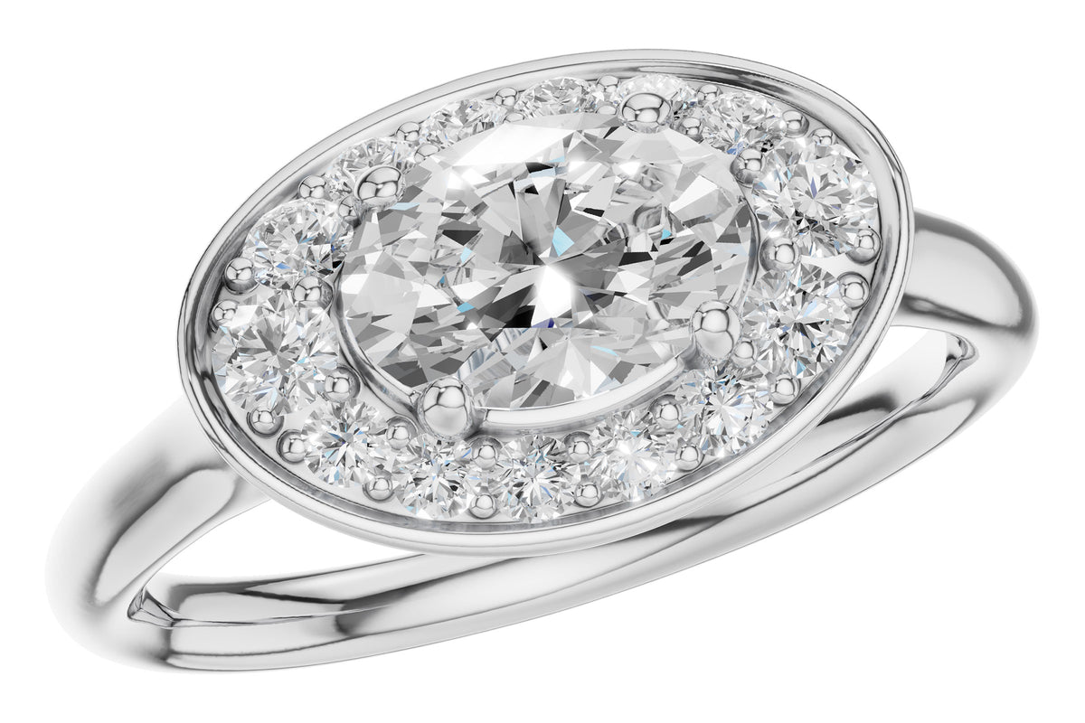 Allison Kaufman Diamond Engagement Ring Semi-Mount in 14K White Gold, 0.25 ctw (L7934)