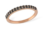 Allison Kaufman Brown Diamond Wedding Band in 14K Rose Gold, 0.27 ctw