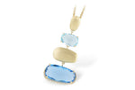 Allison Kaufman Blue Topaz & Diamond Necklace in 14K Yellow Gold, 13.87 ctw