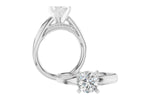 Allison Kaufman Diamond Engagement Ring Semi-Mount in 14K White Gold, 0.08 ctw (L7943), alternate view