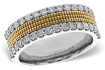 Allison Kaufman Diamond Wedding Band in 14K Yellow & White Gold, 0.70 ctw