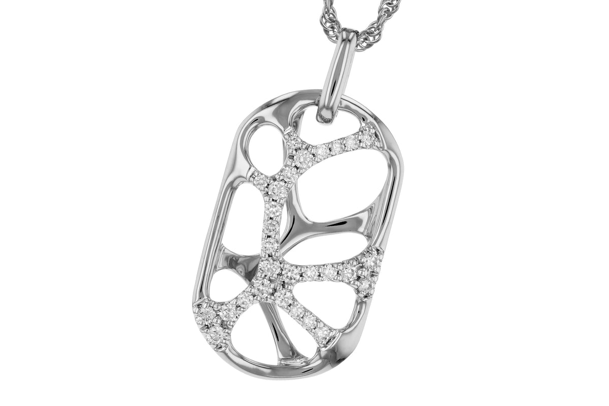 Allison Kaufman Diamond Necklace in 14K White Gold, 0.32 ctw (N8847)