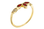 Allison Kaufman Ruby & Diamond Band Enhancer in 14K Yellow Gold, 0.35 ctw, alternate view