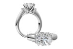 Allison Kaufman Diamond Engagement Ring Semi-Mount in 14K White Gold, 0.14 ctw (L7954), alternate view