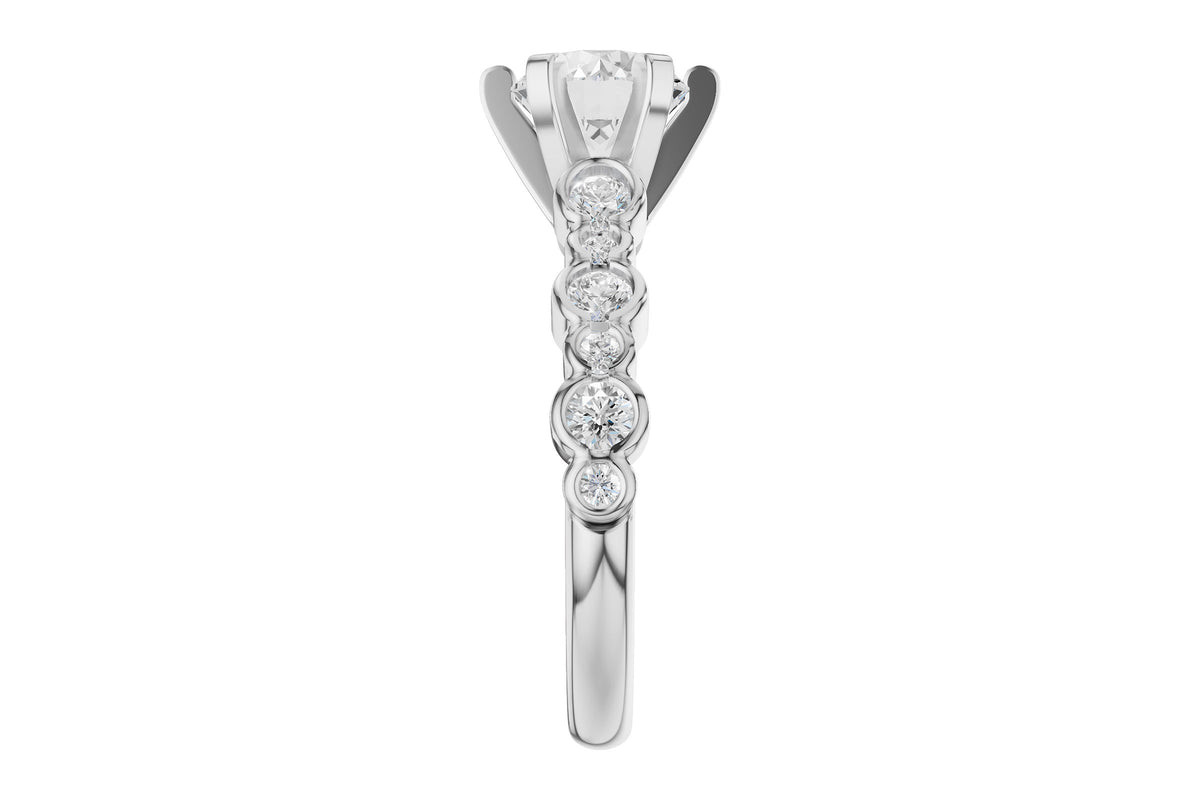 Allison Kaufman Diamond Engagement Ring Semi-Mount in 14K White Gold, 0.50 ctw (L7921), alternate view