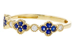 Allison Kaufman Sapphire & Diamond Wedding Band in 14K Yellow Gold, 0.31 ctw, alternate view