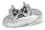 Allison Kaufman Diamond Engagement Ring Semi-Mount in 14K White Gold, 1.00 ctw (L7910)