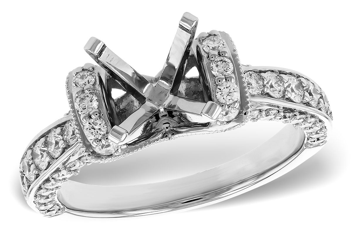 Allison Kaufman Diamond Engagement Ring Semi-Mount in 14K White Gold, 1.00 ctw (L7910)