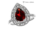 Allison Kaufman Garnet & Diamond Ring in 14K White Gold, 1.98 ctw, alternate view
