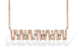 Allison Kaufman Diamond Necklace in 14K Rose Gold, 0.15 ctw (N8121)