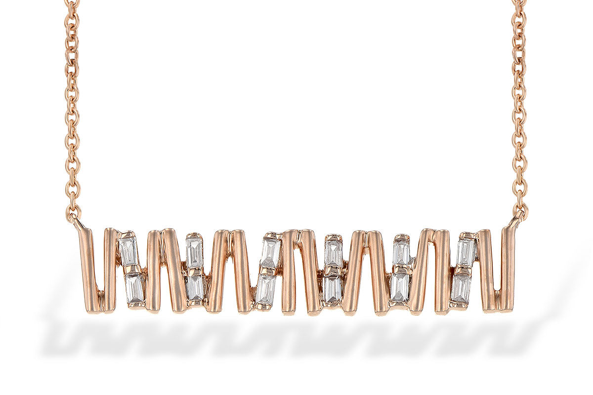 Allison Kaufman Diamond Necklace in 14K Rose Gold, 0.15 ctw (N8121)