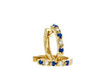 Allison Kaufman Sapphire & Diamond Earrings in 14K Yellow Gold, 0.26 ctw (ER106-25), alternate view