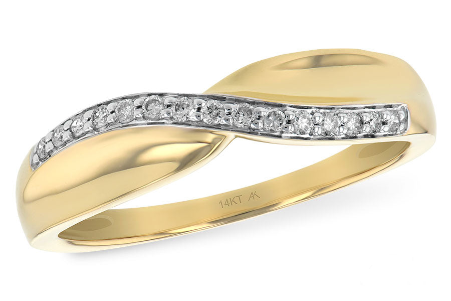 Allison Kaufman Diamond Wedding Band in 14K Yellow Gold, 0.09 ctw (D5019)