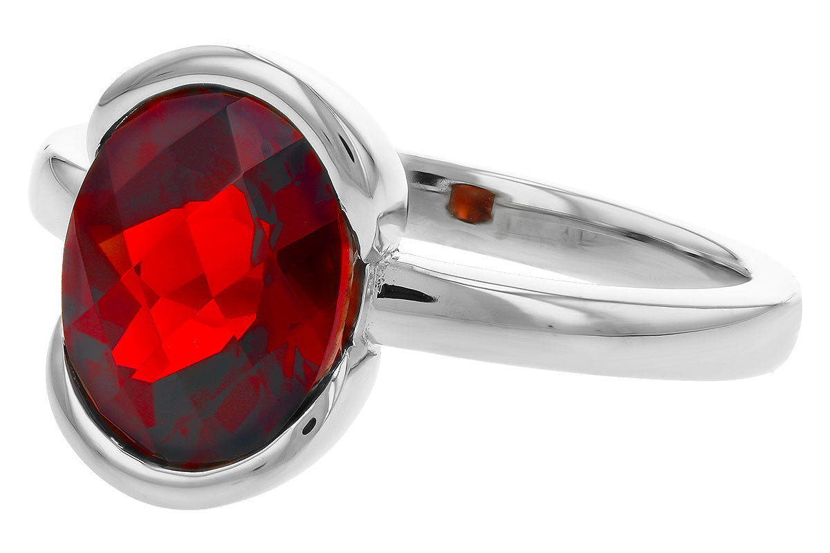 Allison Kaufman Garnet Ring in 14K White Gold, 2.95 ctw, alternate view