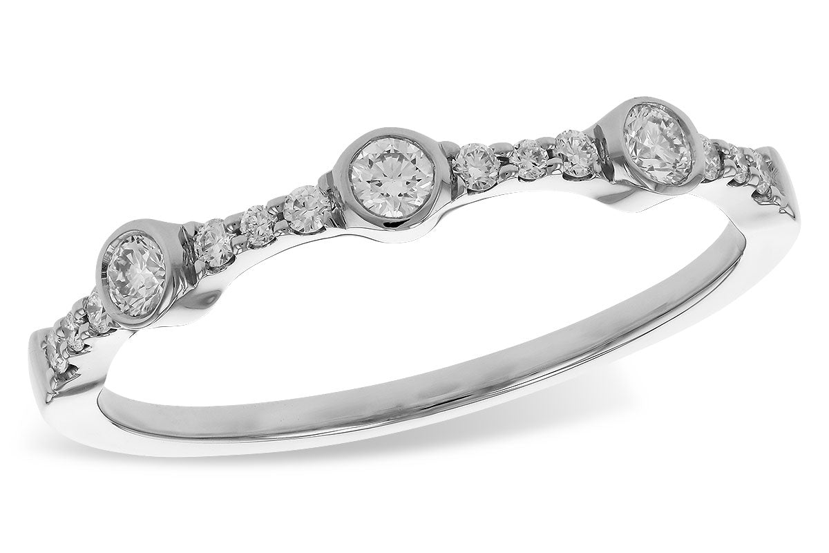 Allison Kaufman Diamond Wedding Band in 14K White Gold, 0.21 ctw (W2626)