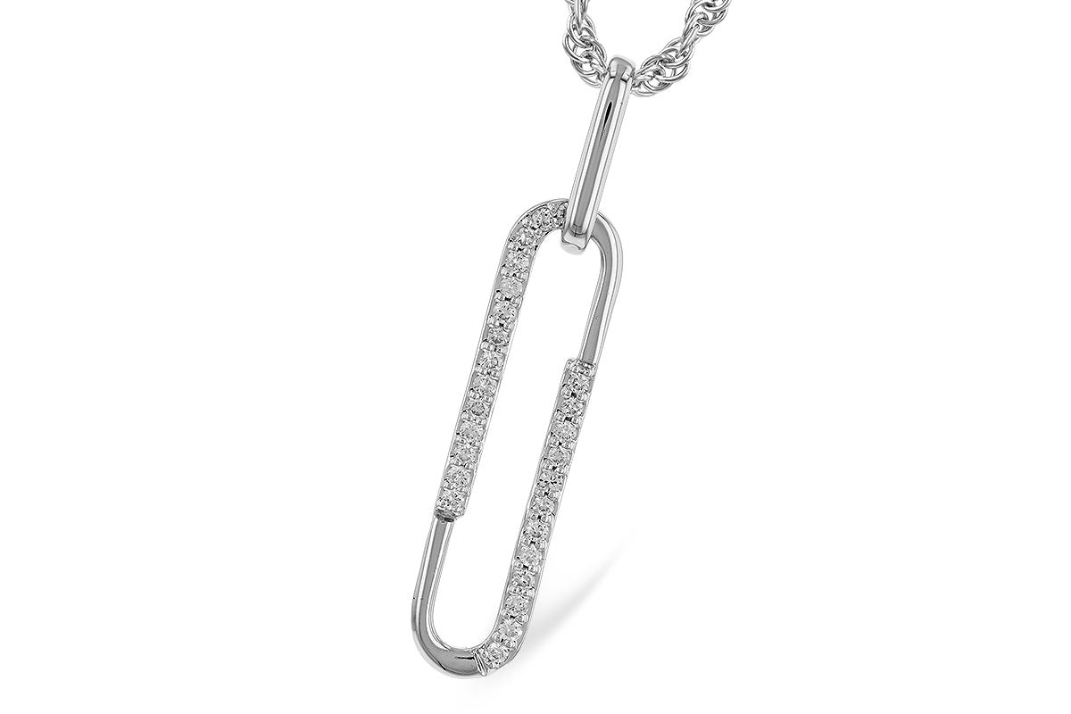 Allison Kaufman Diamond Necklace in 14K White Gold, 0.14 ctw (N8459)