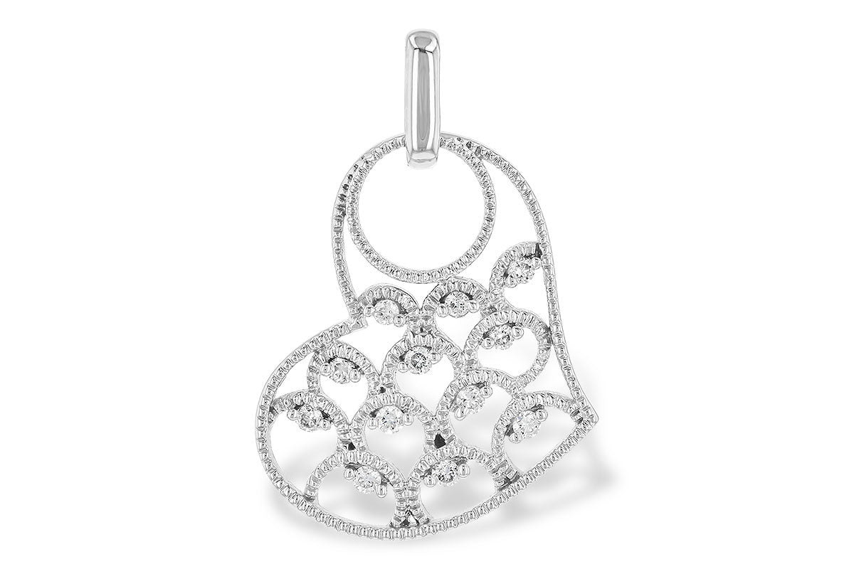 Allison Kaufman Diamond Pendant in 14K White Gold, 0.08 ctw (P6474)