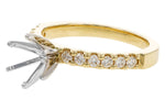 Allison Kaufman Diamond Engagement Ring Semi-Mount in 14K Yellow Gold, 0.33 ctw (L7854), alternate view