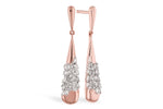Allison Kaufman Baguette Diamond Earrings in 14K Rose Gold, 0.20 ctw