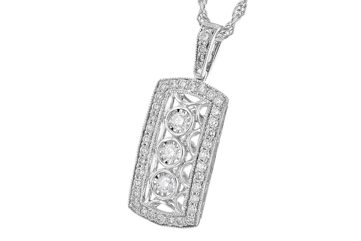 Allison Kaufman Diamond Necklace in 14K White Gold, 0.40 ctw (N8283), alternate view