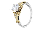 Allison Kaufman Diamond Engagement Ring Semi-Mount in 14K Two-Tone Gold, 0.05 ctw, alternate view
