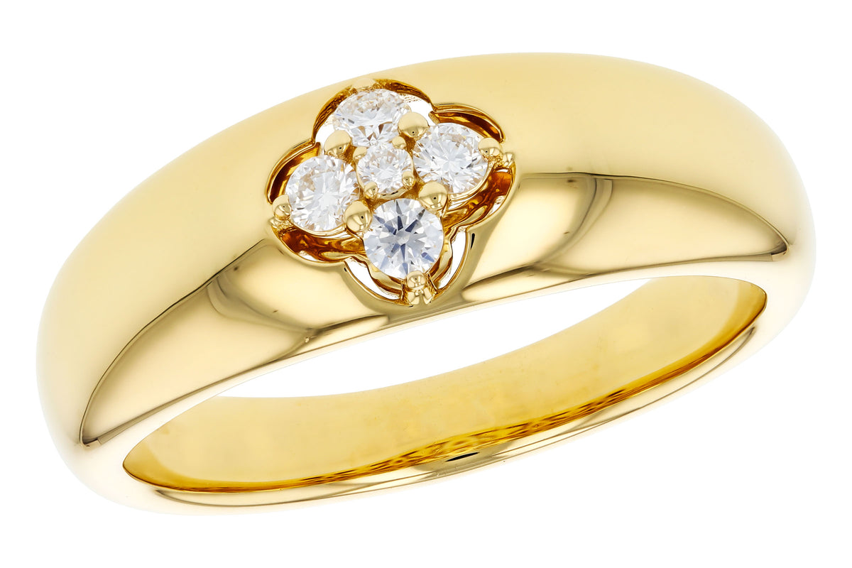 Allison Kaufman Diamond Wedding Band in 14K Yellow Gold, 0.14 ctw (W2742)