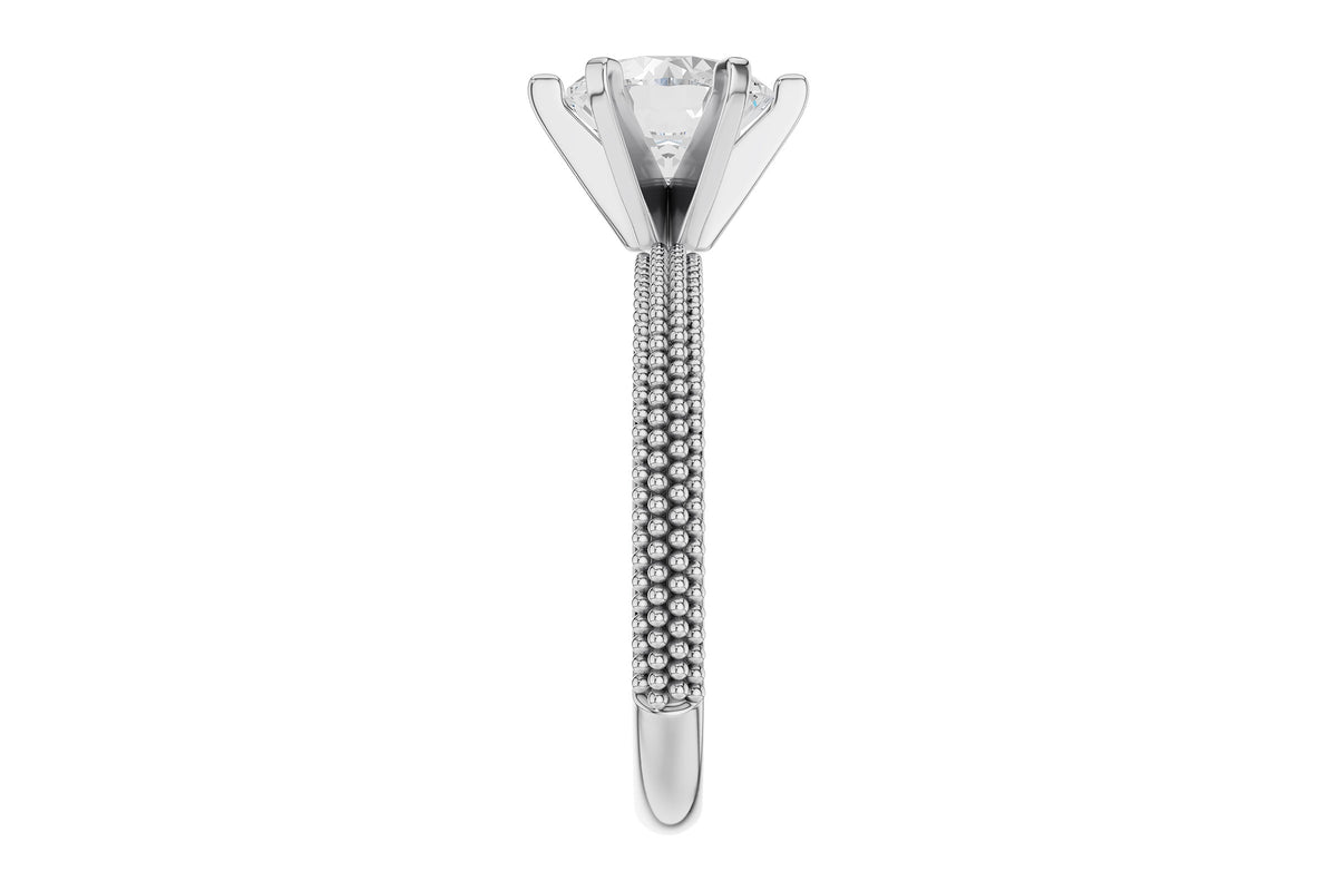 Allison Kaufman Engagement Ring Semi-Mount in 14K White Gold (L7900), alternate view