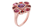 Allison Kaufman Multi-Gemstone & Diamond Ring in 14K Rose Gold, 2.82 ctw, alternate view